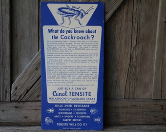 Cenol Insecticide Cockroach Killer Store Display Advertising Sign