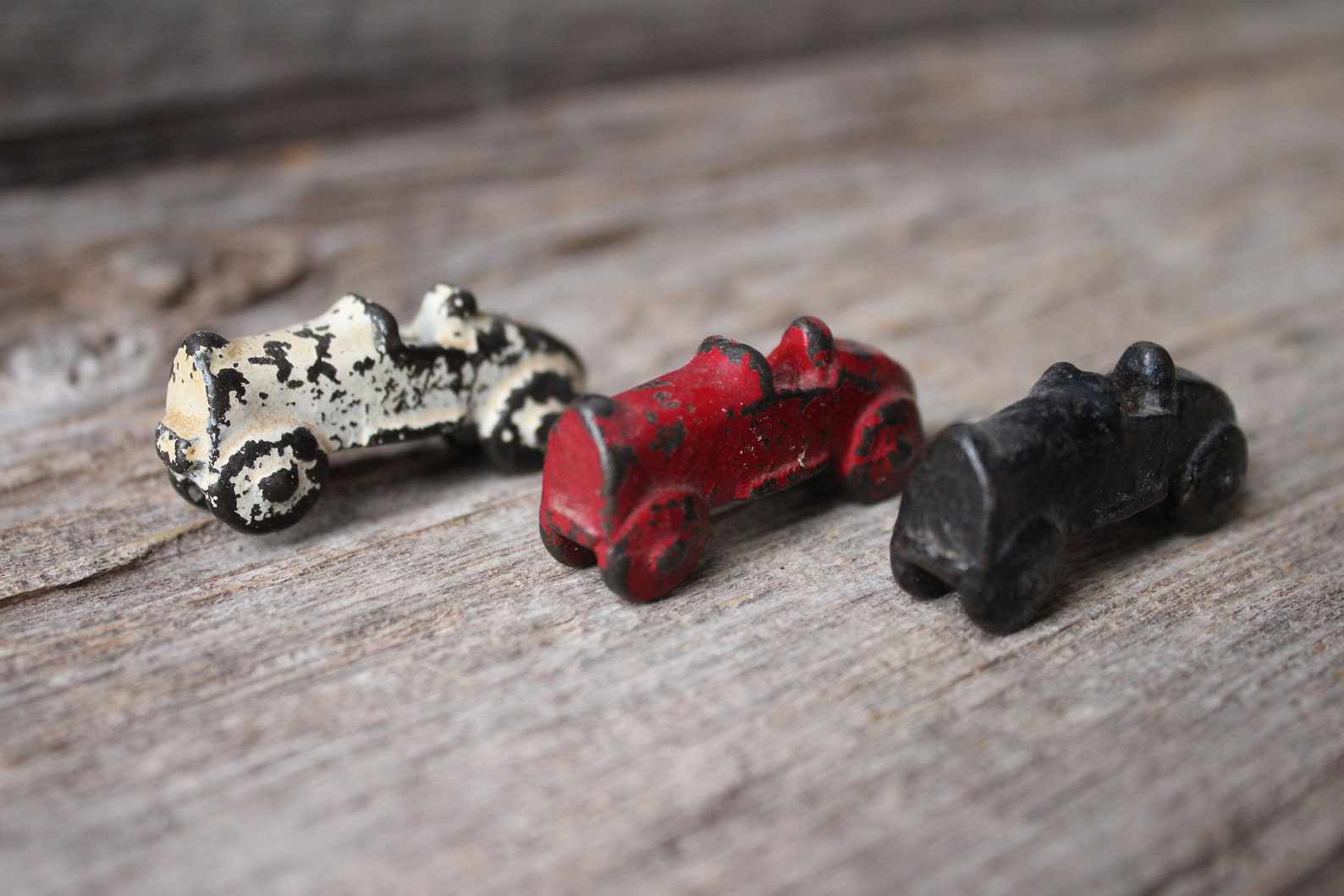 Antique Cast Iron Race Car Miniature Game Pieces for Auto Etsy