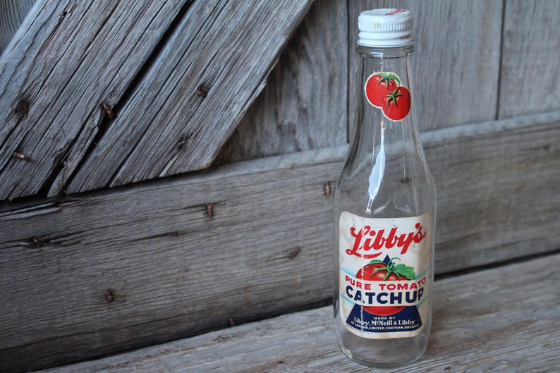 Libby's Tomato Catchup Condiment Bottle Antique Ketchup Advertising ...