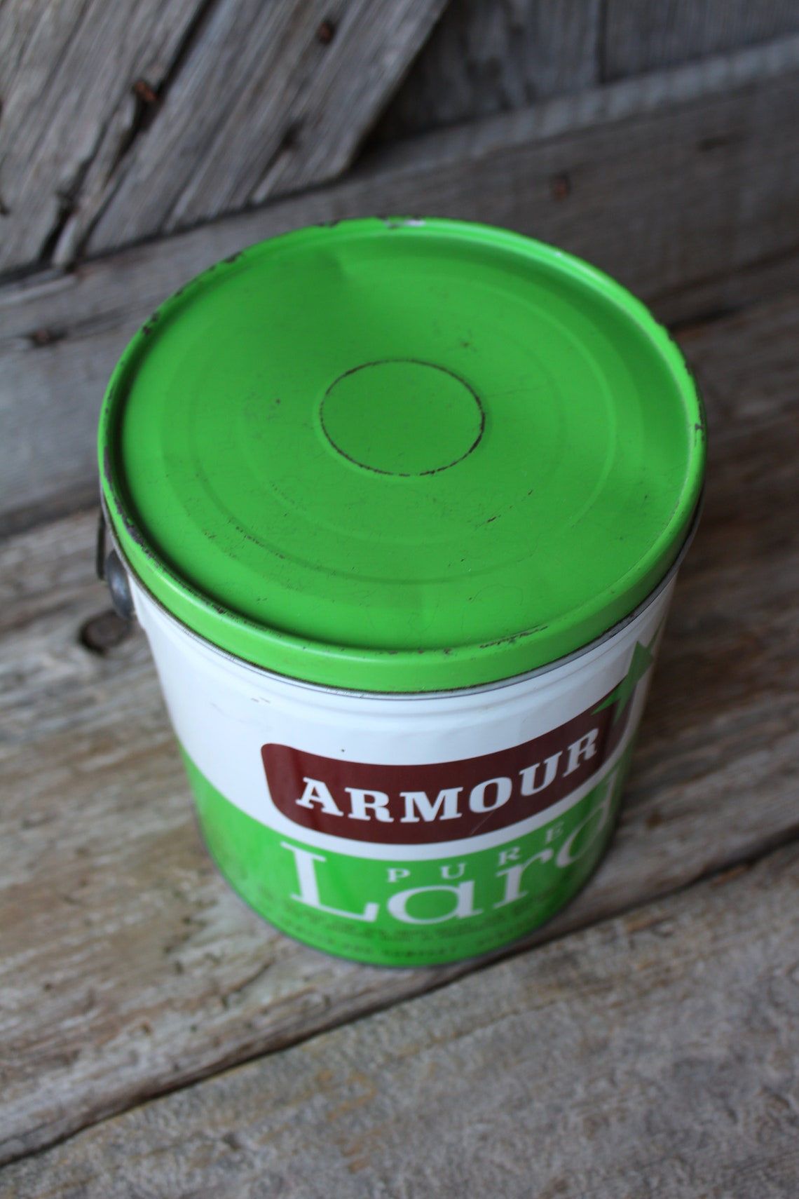Armour Star Brand Pure Lard 4 lb Tin with Lid and Wire Bail Etsy