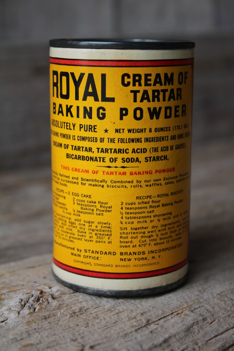 Royal Cream of Tartar Baking Powder Kitchen Tin With Full Etsy