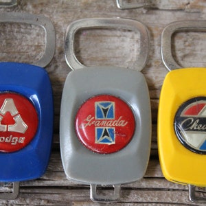 1970s Auto Advertising Plastic Keychain Key Fob Ring, AMC, Datsun ...