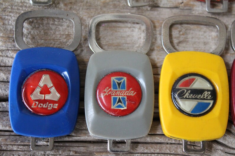 1970s Auto Advertising Plastic Keychain Key Fob Ring, AMC, Datsun ...
