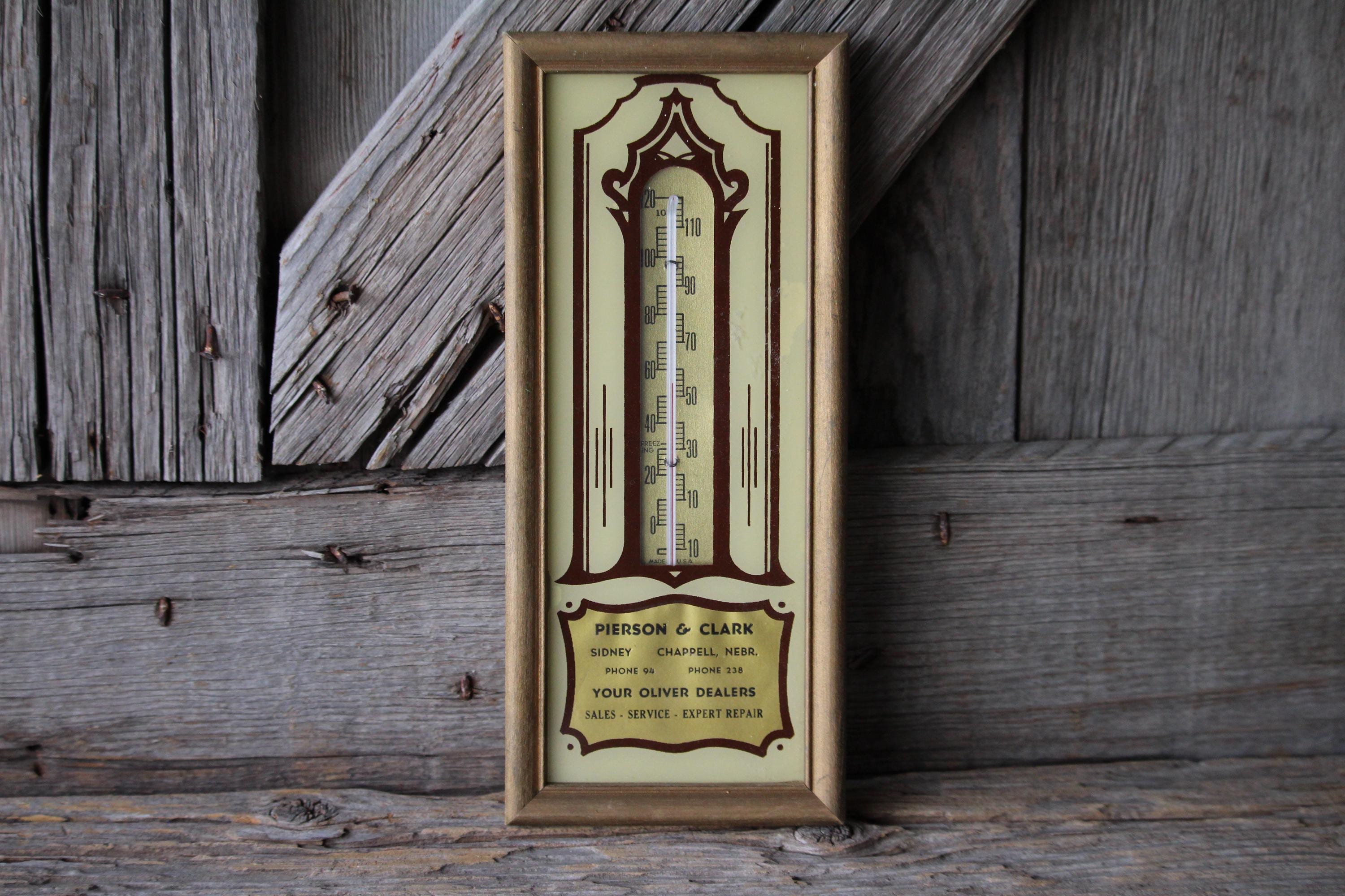 Oliver Tractor Dealer Thermometer Sidney Nebraska Framed Painted