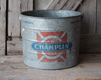 Veedol 5 Gallon Oils & Grease Motor Oil Can Bucket With Handle - Etsy