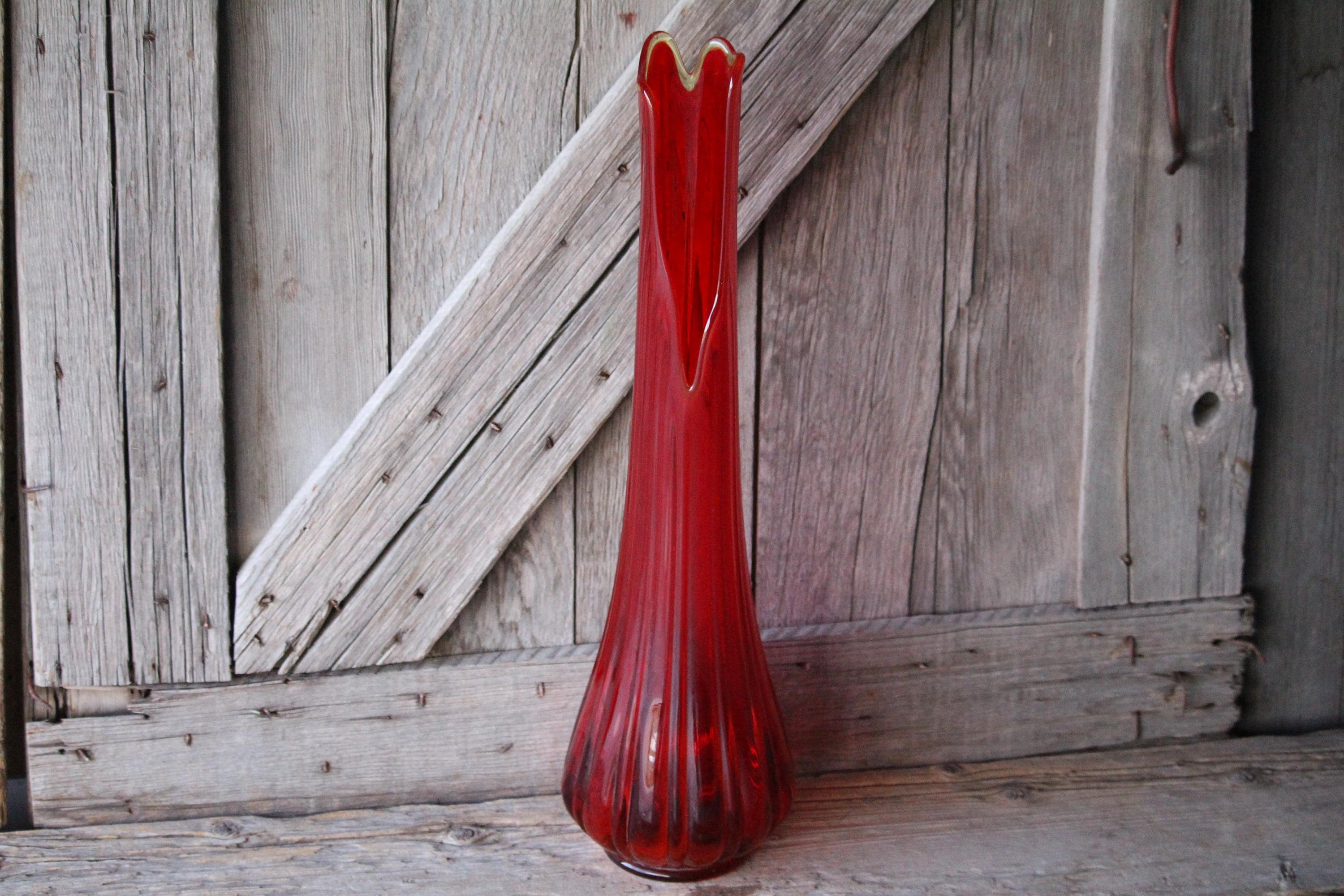 Le Smith Swung Vase Red - Etsy