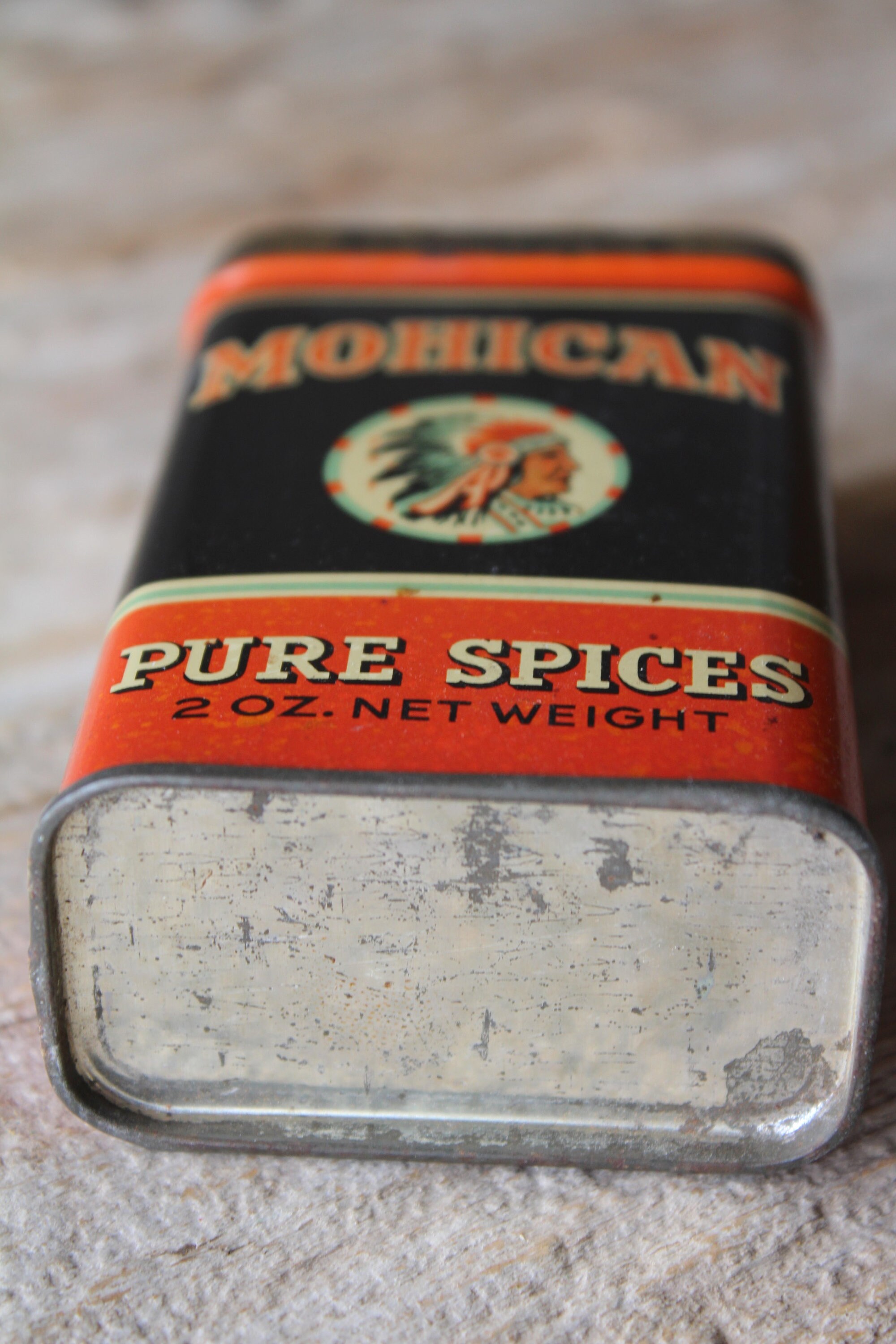 Mohican Brand Allspice Antique Spice Tin New York City Rare 1936
