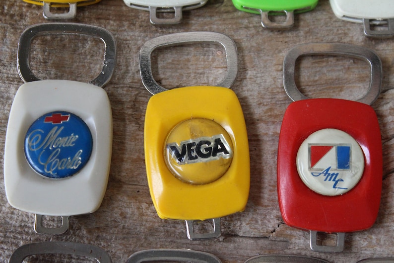 1970s Auto Advertising Plastic Keychain Key Fob Ring, AMC, Datsun ...