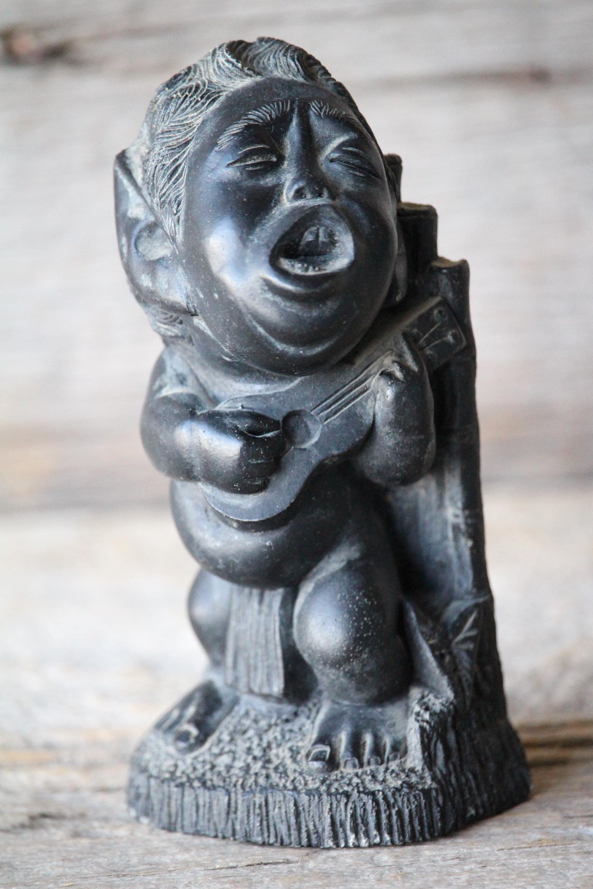 Coco Joe's Hawaii Souvenir Figure Statue Made With Real Lava 1960s