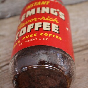 Mid Century Fleming's Brand Instant Coffee Jar