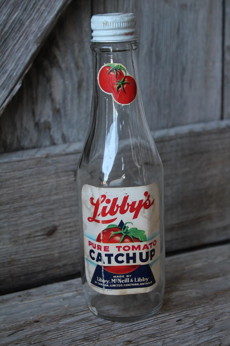 Libby's Tomato Catchup Condiment Bottle Antique Ketchup Advertising ...