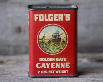Lee Brand Allspice Antique Spice Tin From H. D. Lee Mercantile