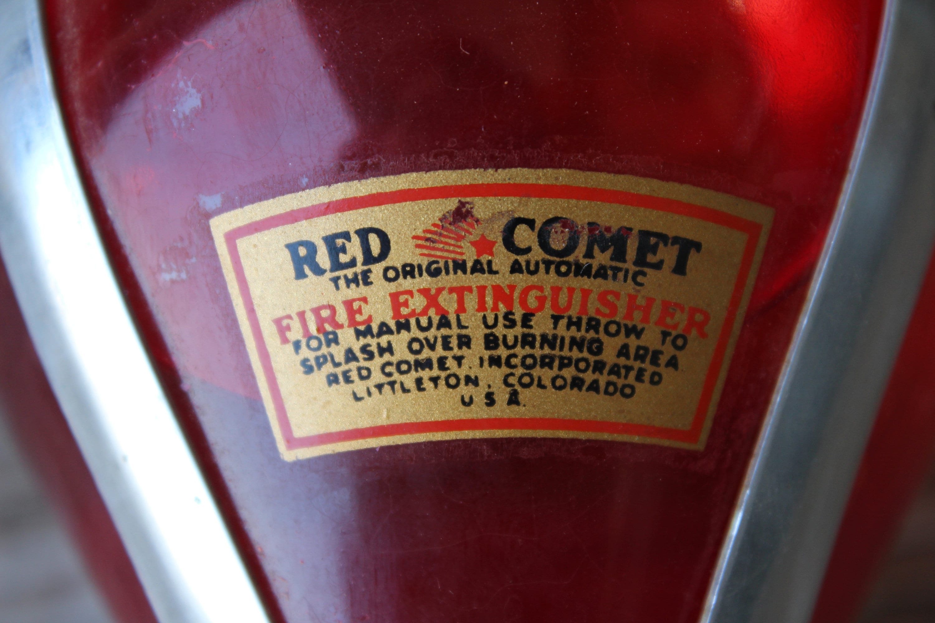 Antique Red Comet Fire Extinguisher Glass Firefighting Grenade Etsy