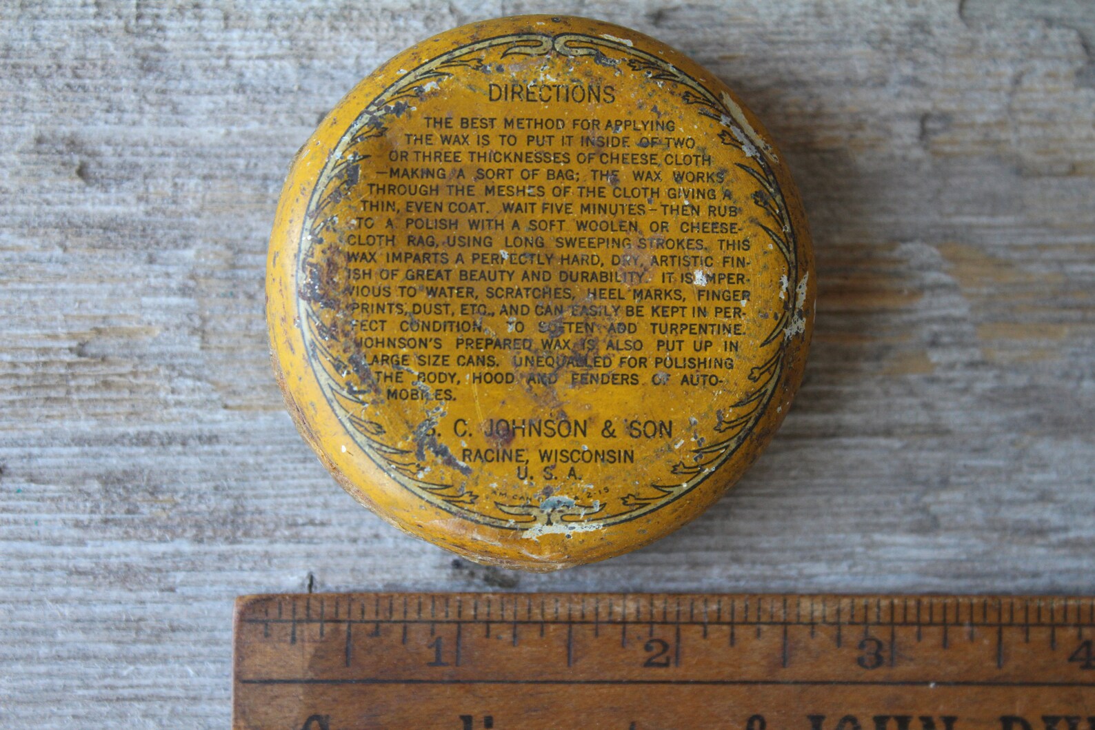 Rare Antique Johnson's Furniture Wax Tin S. C. Johnson Etsy