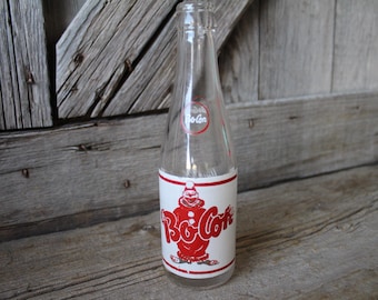 Bo-Con Clown ACL Soda Bottle Small 7oz Leary Beverage Co. Kansas City Missouri Glass Pop Advertising Collectible