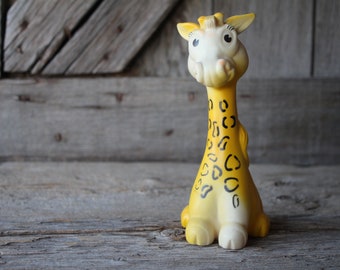 1962 Formulette Giraffe Vintage Rubber Squeak Toy Oldrich Holubar