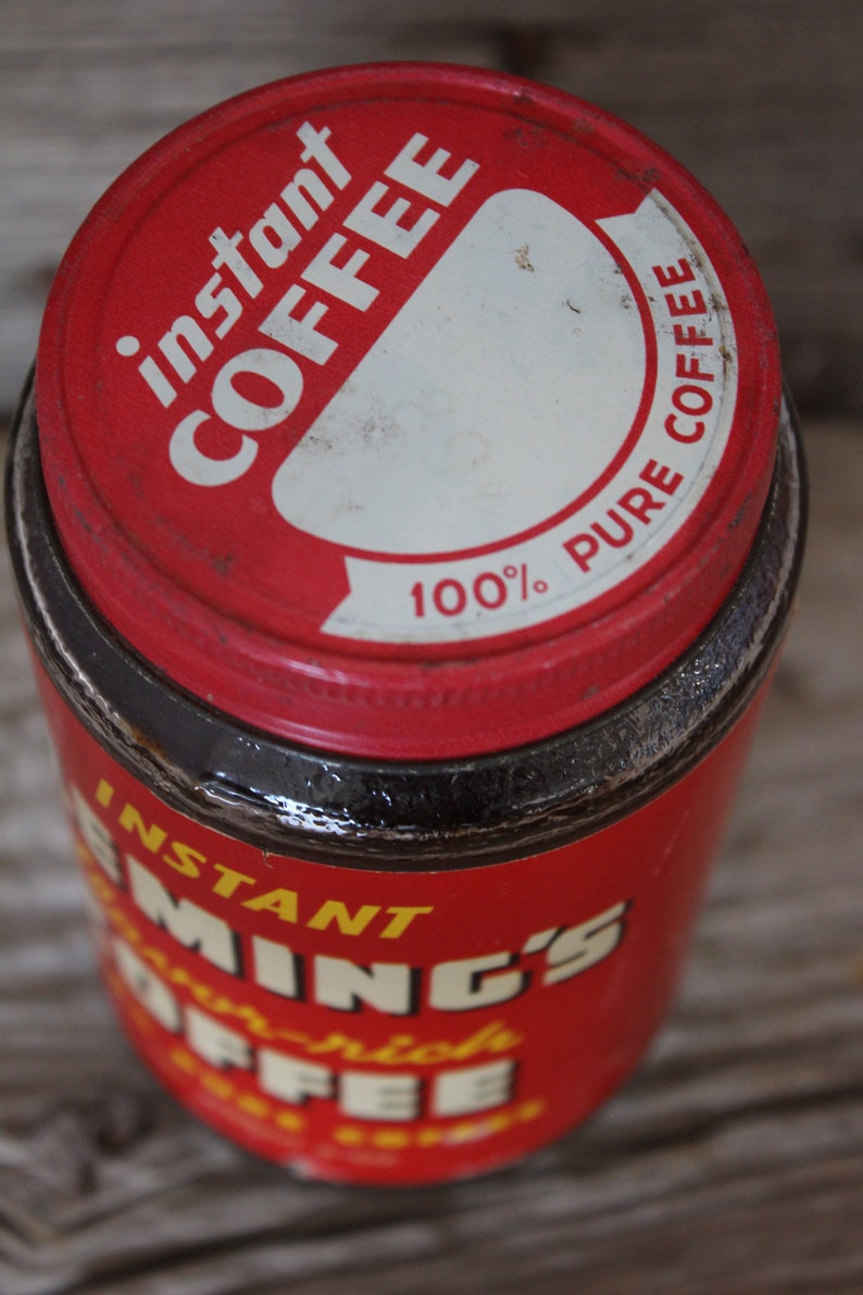Mid Century Fleming's Brand Instant Coffee Jar