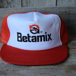 Trucker Hat Sugar Beet Farming Betamix Seed Promotional Advertising, New Old Stock Orange Mesh Snapback Agriculture Cap