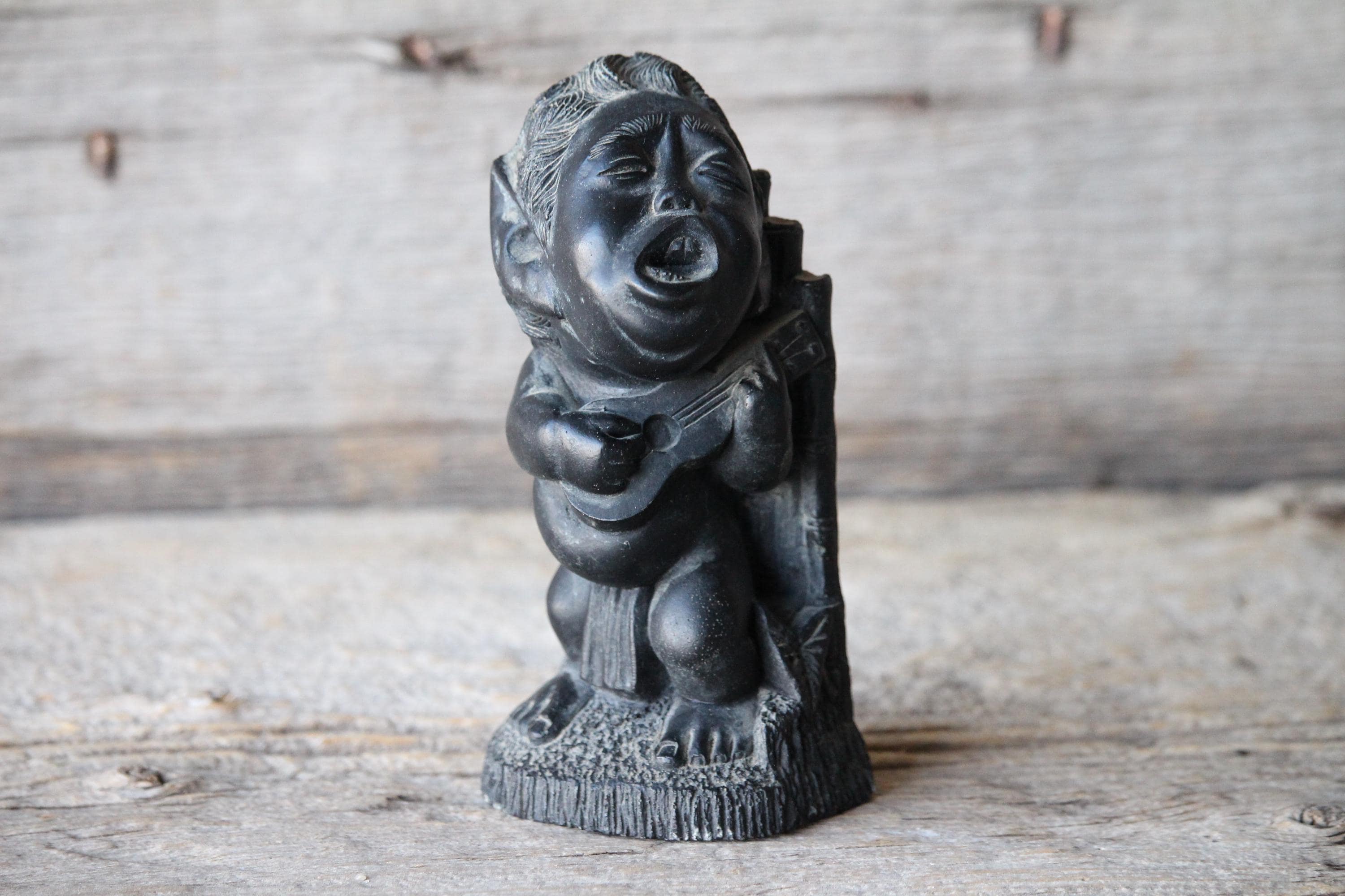Coco Joe's Hawaii Souvenir Figure Statue Made With Real Lava 1960s