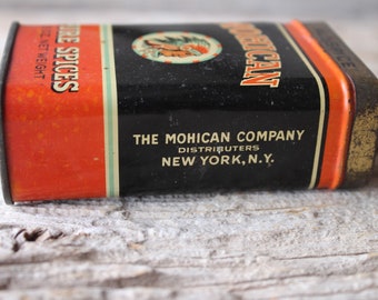 Mohican Brand Allspice Antique Spice Tin New York City Rare 1936