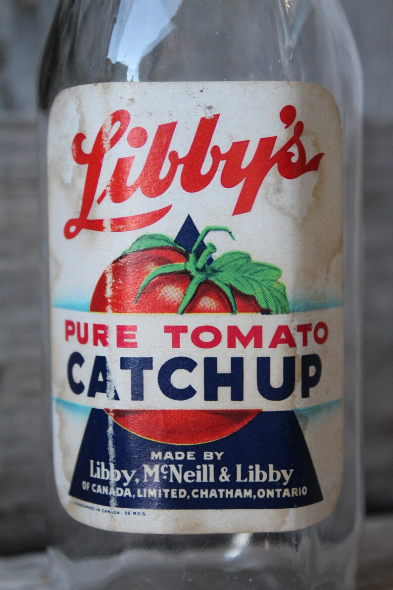 Libby's Tomato Catchup Condiment Bottle Antique Ketchup Advertising ...