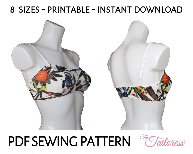 Jersey Bra PDF Sewing Pattern Pdf Sewing Patterns for Women Etsy UK