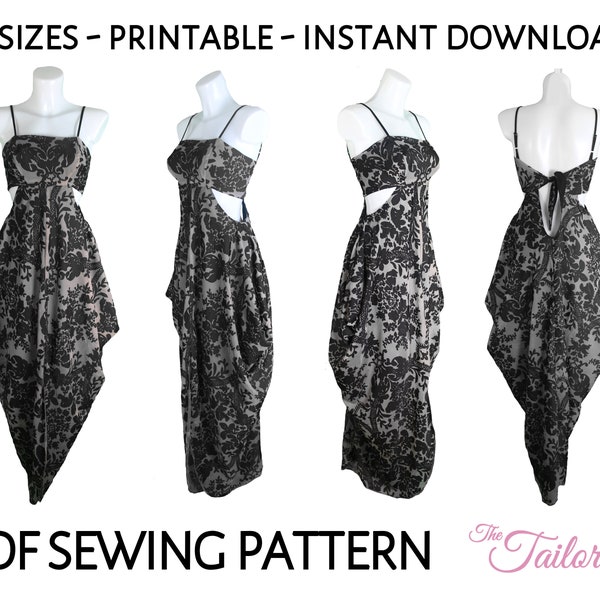 Libi Dress PDF Sewing Pattern Dresses PDF Pattern Sewing Patterns Women Pdf pattern Dress Pattern Draped Dress Pdf Summer Dress Pdf Cowls