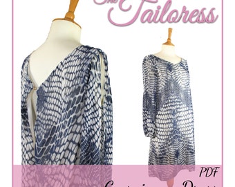 Georgianna Tunique robe patron tunique patron Pdf robe Couture patron robe patron Pdf motif couture tunique pour femme Pdf