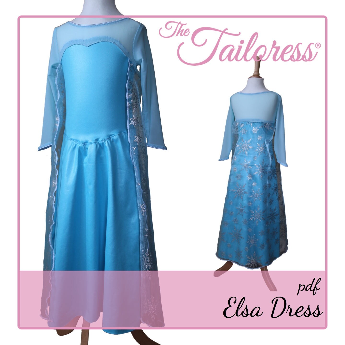 Age 714 Elsa Frozen Pdf Sewing Patterns Frozen Dress Sewing Etsy