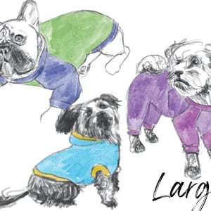 6 Sizes LARGE BUNDLE PDF Sewing Pattern Dog Tee Dog Jumper Dog Pajama Sewing Pattern for Dogs Toby Jumper|Dog Sewing Pattern|Dog Clothes|Pdf