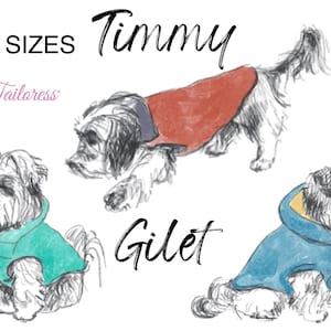 18 Sizes - Dog Jacket PDF Sewing Pattern, ALL SIZES