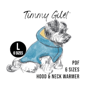 6 Sizes - Dog Jacket PDF Sewing Pattern LARGE (13-18) Timmy