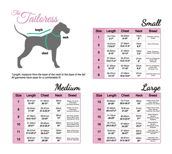 Fido Fleece Size Chart