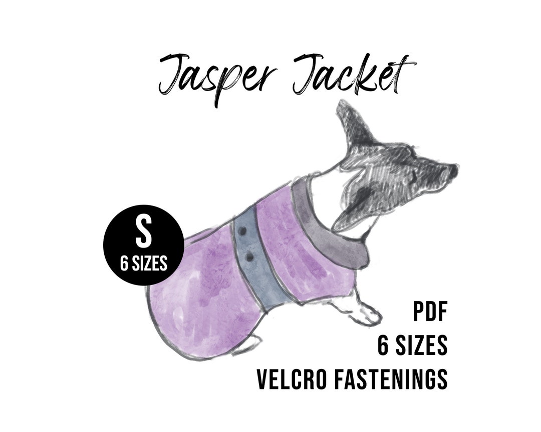6 Sizes - Dog Jacket PDF Sewing Pattern SMALL (1-6) Jasper - Etsy
