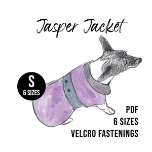 6 Sizes - Dog Jacket PDF Sewing Pattern SMALL (1-6) Jasper