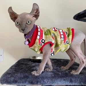 Cat t-shirt, cat clothes, clothes for cats, cat sewing pattern, cat pdf pattern, sphynx cat clothes, hairless cat sweater, cat sweater, cat turtleneck, pet hoodie, pet sweater, pet hoodie sewing pattern