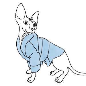 Sphynx Cat Bathrobe Sewing Pattern, Comfy Wrap (PDF Pattern)