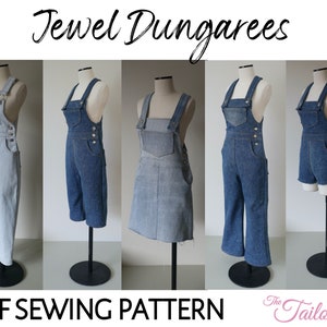 Jewel Dungarees PDF Sewing Pattern - 6 Style Options