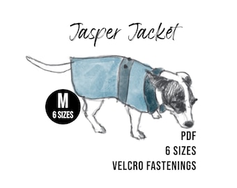 6 Sizes - Dog Jacket PDF Sewing Pattern MEDIUM (7-12) Jasper