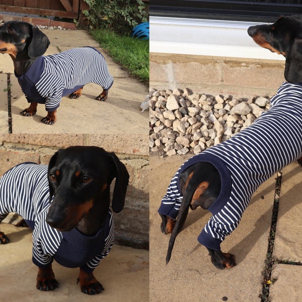 Bassotto Vestiti Cucito Modello Pigiama per Abbigliamento Cane Salsiccia, Vestiti Bassotto per Cani, Pigiama Cane Weiner per Cane Weenie