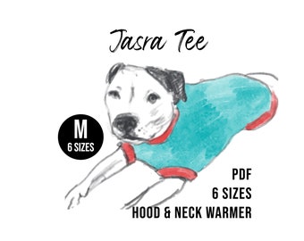 MEDIUM DOG Clothes Sewing Pattern - 6 Sizes - Dog Jersey Shirt PDF Sewing Pattern