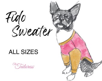 18 Sizes - Dog Sweater PDF Sewing Pattern ALL SIZES Bundle (1-18) Fido