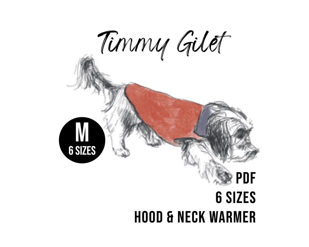 6 Sizes - Dog Jacket PDF Sewing Pattern MEDIUM (7-12) Timmy - Etsy
