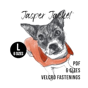 6 Sizes - Dog Jacket PDF Sewing Pattern LARGE (13-18) Jasper