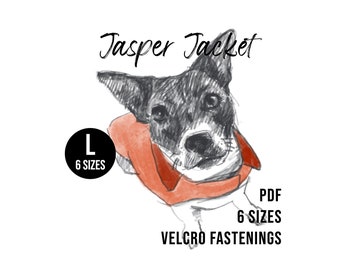 6 Sizes - Dog Jacket PDF Sewing Pattern LARGE (13-18) Jasper