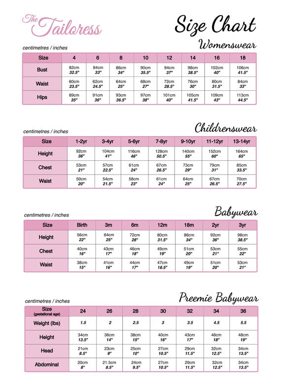 Chaps Swimwear Size Chart