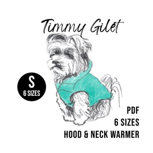 6 Sizes - Dog Jacket PDF Sewing Pattern SMALL (1-6) Timmy