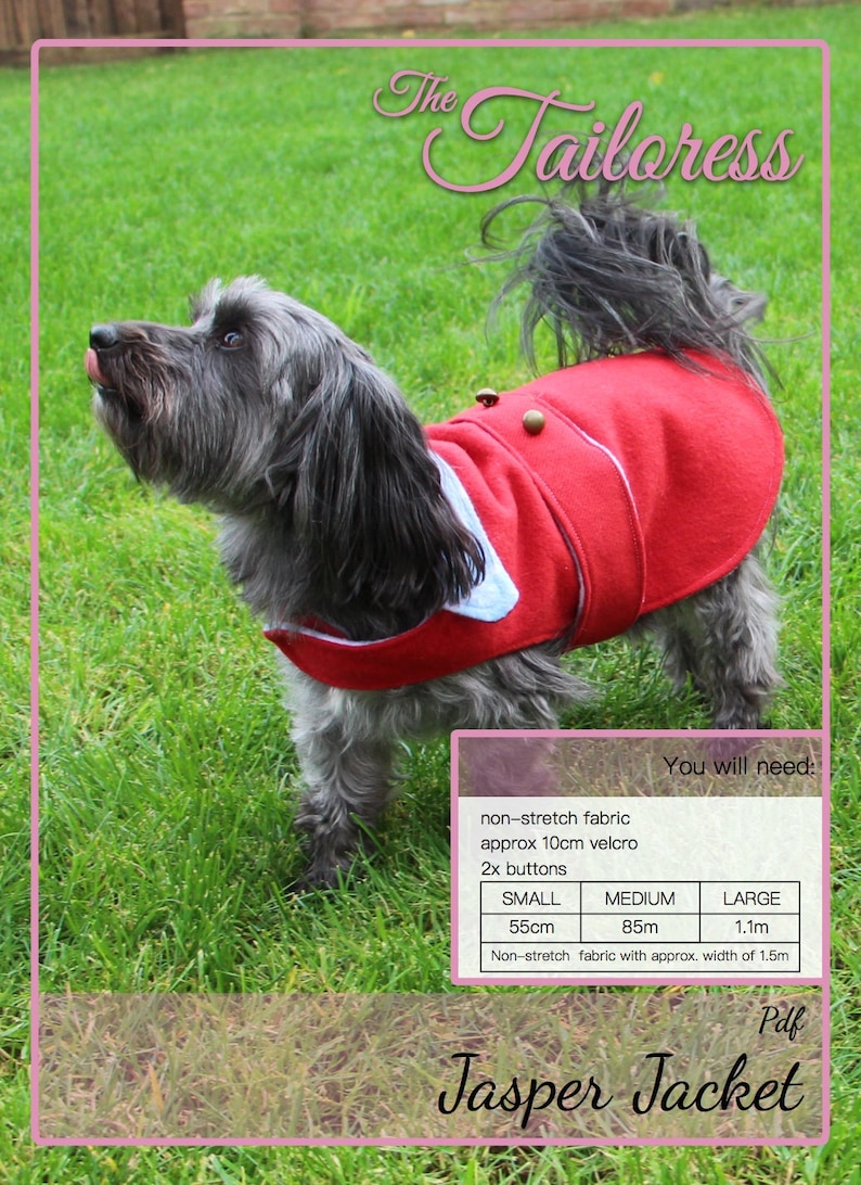 18 Sizes BUNDLE Dog Jacket PDF Sewing Pattern ALL Sizes Jasper image 7