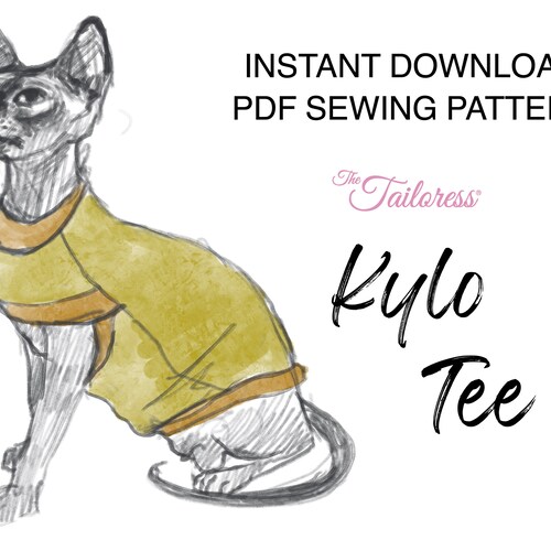 Sphynx Cat Sweater PDF Sewing Pattern Etsy UK