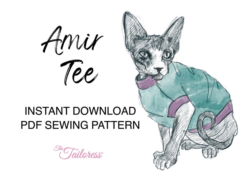 Sphynx Cat Sweater PDF Sewing Pattern Etsy UK